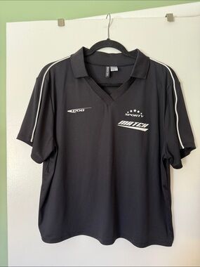 H&M Black Short-Sleeve Polo with White Piping